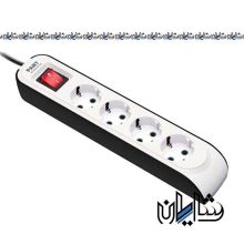 چندراهی برق چهار خانه ارتدار پارت الکتریک مدل پارت 8758 با کلید و کابل 3 متر