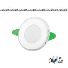 چراغ سقفی توکار دایره ای گلاریس 5 وات پارس شعاع توس