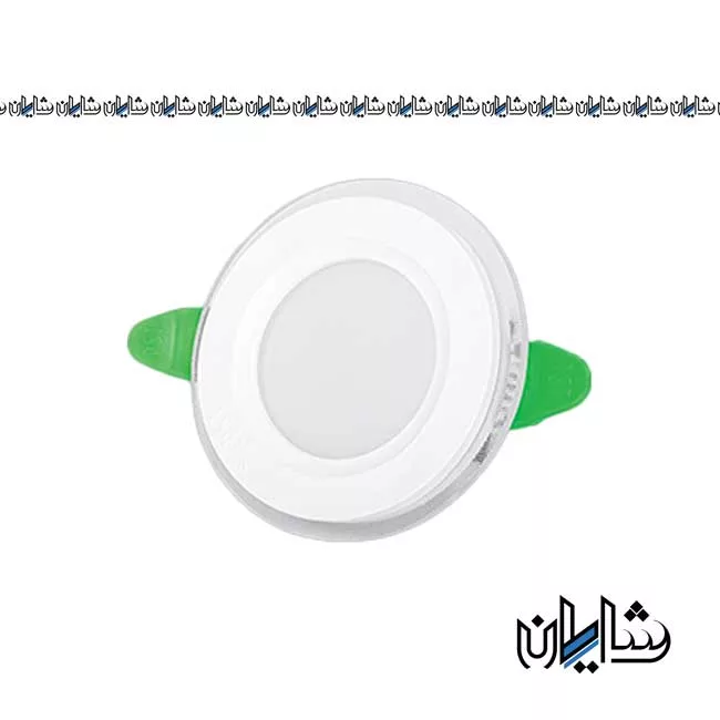 چراغ سقفی توکار دایره ای گلاریس 5 وات پارس شعاع توس