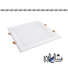 چراغ سقفی توکار مربعی گلاریس 9 وات پارس شعاع توس