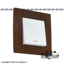 کلید و پریز مدل آسا طرح چوب دلند