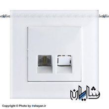 سوکت شبکه cat6 دلند الکتریک مدل آسا پلکسی سفید