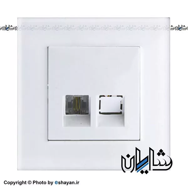 سوکت شبکه cat6 دلند الکتریک مدل آسا پلکسی سفید