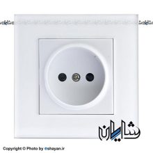 پریز برق ارت محافظ دار دلند الکتریک مدل آسا پلکسی سفید