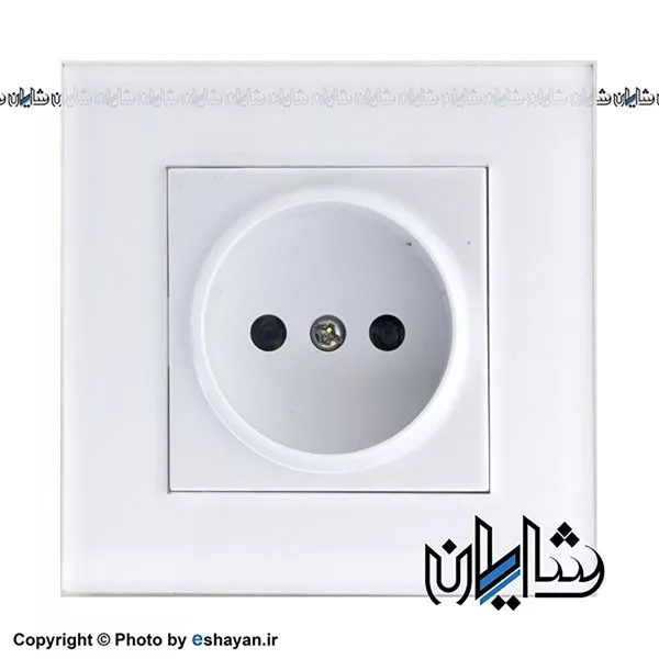 پریز برق ارت محافظ دار دلند الکتریک مدل آسا پلکسی سفید