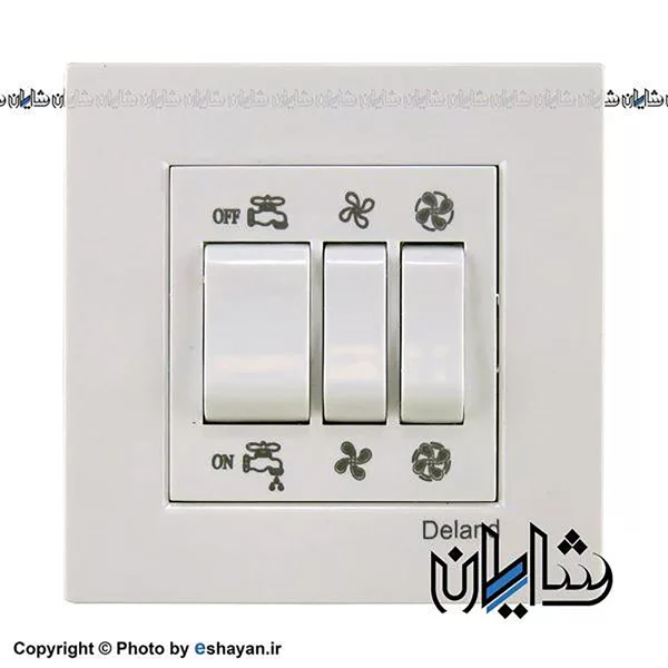 کلید کولر دلند الکتریک مدل آسا پلکسی سفید