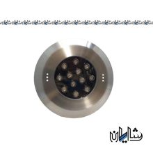 چراغ استخری فلت روکار استیل 24 وات تک رنگ لدمان