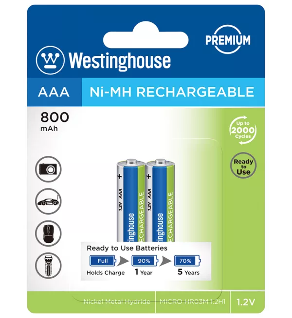 باتری نیم قلمی قابل شارژ800میلی آمپر