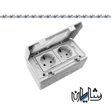 پریز دوپل روکار واترپروف پارس فانال مدل PF-2TS16A