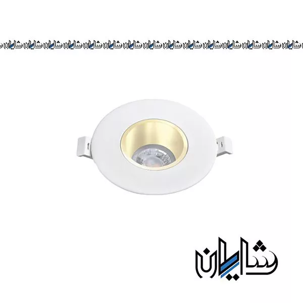 قاب هالوژن پارس لایت سفید طلایی مات مدل F444WMG