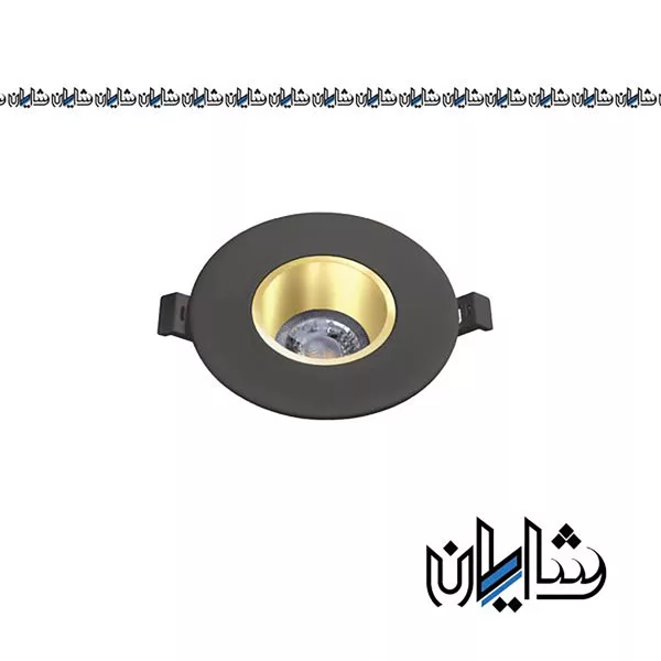 قاب هالوژنی مشکی/طلایی براق پارس لایت مدل F441BG