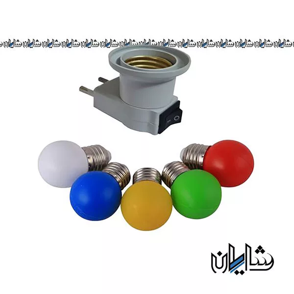 چراغ ال ای دی شب خواب 3 وات کلید دار هفت رنگ پارس نیرو
