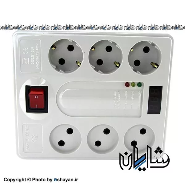 چند راهی برق و محافظ پارت الکتریک مدل pe2160 با کابل 5 متر