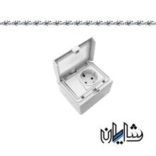 Single bridge switch + Pars Fanal waterproof cover socket, PF 1GSTS16A