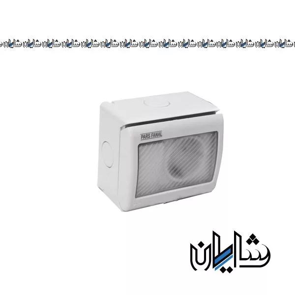 کلید تک پل + پریز روکار واترپروف پارس فانال مدل PF-1GSTS16A