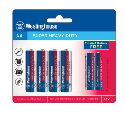 WH4-R6P2R03P-BP 4 عدد باتری قلمی سوپرانرژی +2 نیم قلمی رایگان