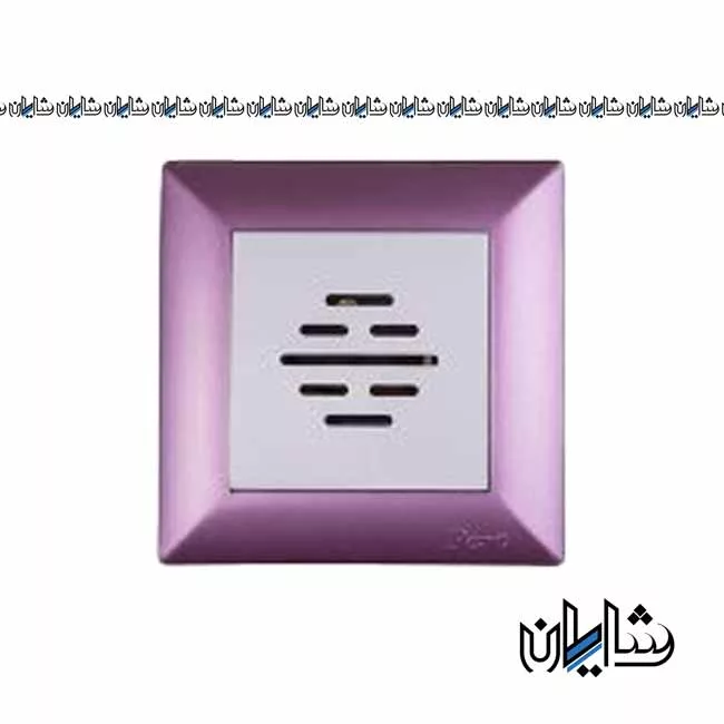 کلید و پریز پارت الکتریک سفید با قاب یاسی آسمان