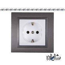 کلید و پریز پارت الکتریک مشکی با قاب دودی پارت