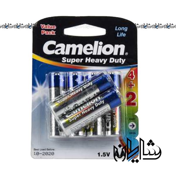 باتری قلمی کملیون مدل Super Heavy Duty بسته 6 عددی