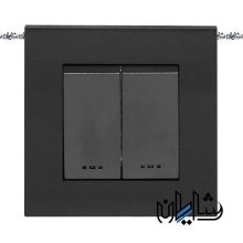 کلید دو پل دلند الکتریک مدل آسا پلکسی مشکی