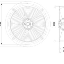 هواکش آکسیال دمنده طرح آلمان 30 سانت چهارگوش