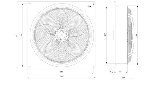 فن آکسیال تاسیساتی 80 سانت یورو ونت دمنده