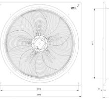 فن آکسیال تاسیساتی 80 سانت یورو ونت دمنده