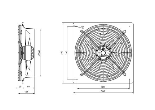 هواکش ایلکا هفت پر فلزی دمنده VIK-30V2S