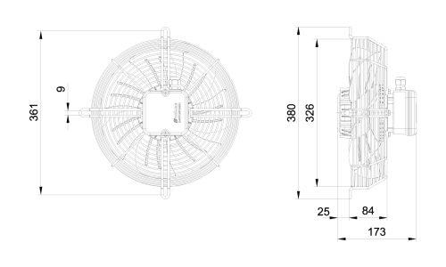قیمت هواکش ایلکا هفت پر فلزی معکوس دمنده VIK-30A4S2