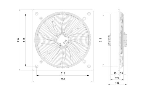 خریدهواکش ایلکا هفت پر فلزی دمنده VIK-50G4T-H