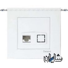 تک سوکت تلفن دوخط دلند مدل آسا پلکسی سفید