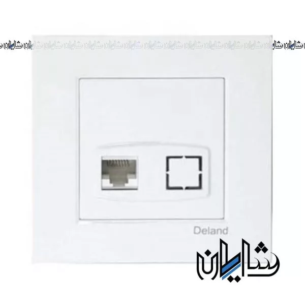 تک سوکت تلفن دوخط دلند مدل آسا پلکسی سفید