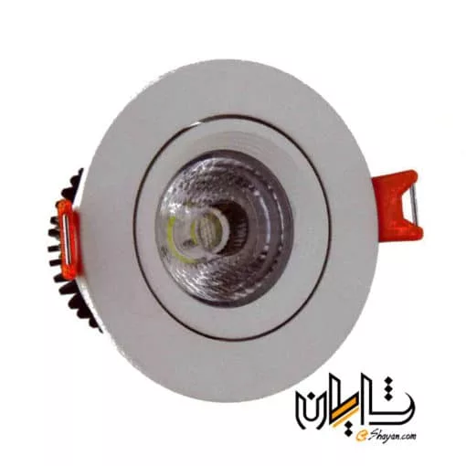 چراغ ال ای دی توکار نمانور 18 وات سیلندری دور سفید لنزدار COB