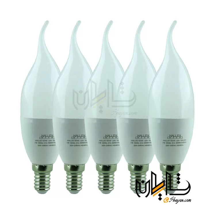 لامپ ال ای دی اشکی هالی استار ۷ وات بسته 5 عددی