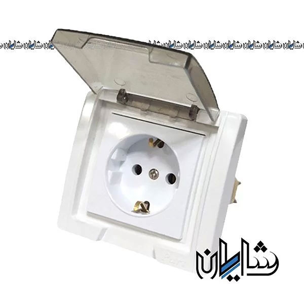 پریز بارانی روکار ارتدار پارت الکتریک مدل آذین IP44 کد 2199